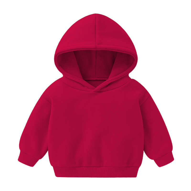 Foreign Trade Children's Wear Girls' Boys' Cute Long Sleeve Hoodies Children Fashionable Fleece-Lined Hooded Autumn Baby Clothes