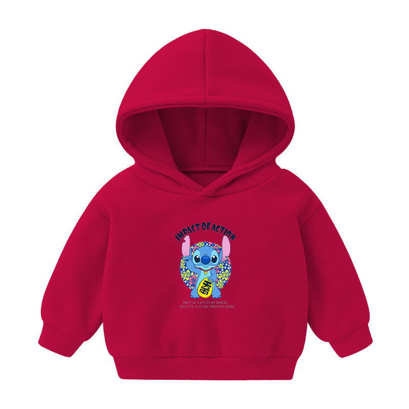 Foreign Trade Children's Wear Girls' Boys' Cute Long Sleeve Hoodies Children Fashionable Fleece-Lined Hooded Autumn Baby Clothes