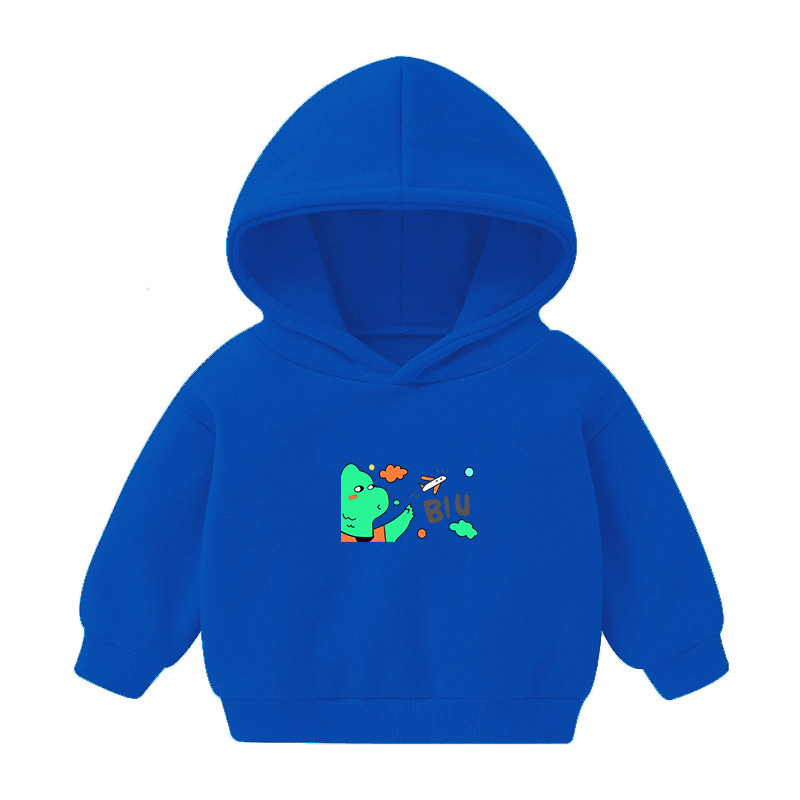 Foreign Trade Children's Wear Girls' Boys' Cute Long Sleeve Hoodies Children Fashionable Fleece-Lined Hooded Autumn Baby Clothes
