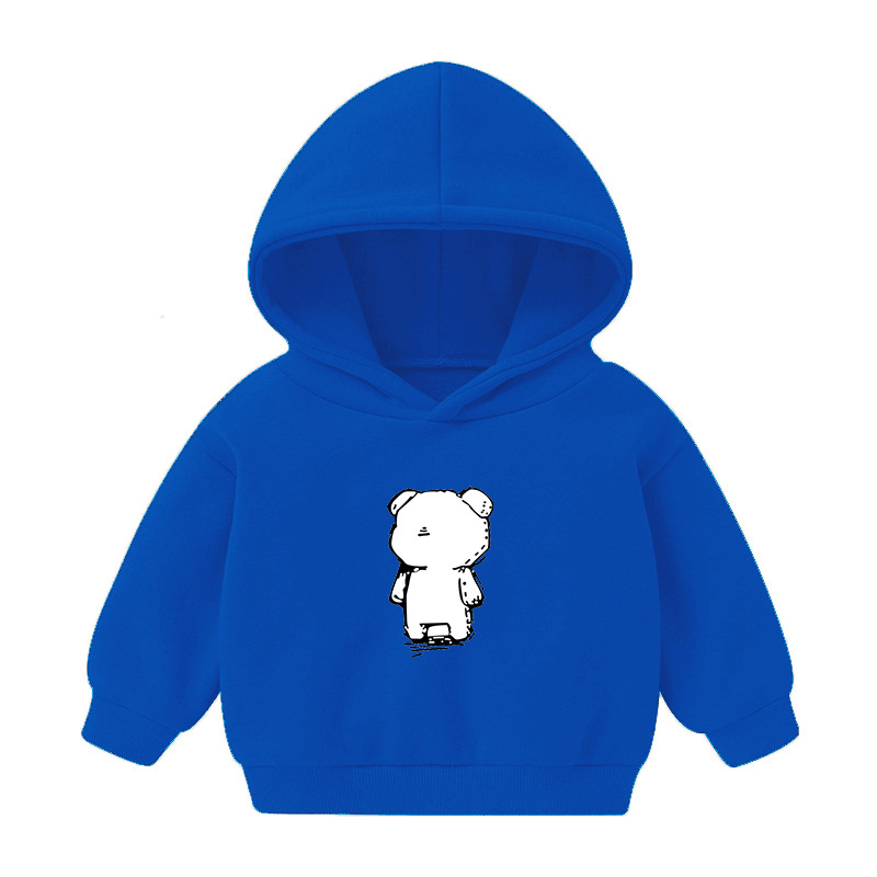 Foreign Trade Children's Wear Girls' Boys' Cute Long Sleeve Hoodies Children Fashionable Fleece-Lined Hooded Autumn Baby Clothes