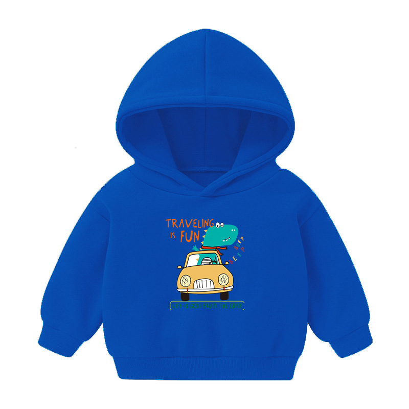 Foreign Trade Children's Wear Girls' Boys' Cute Long Sleeve Hoodies Children Fashionable Fleece-Lined Hooded Autumn Baby Clothes