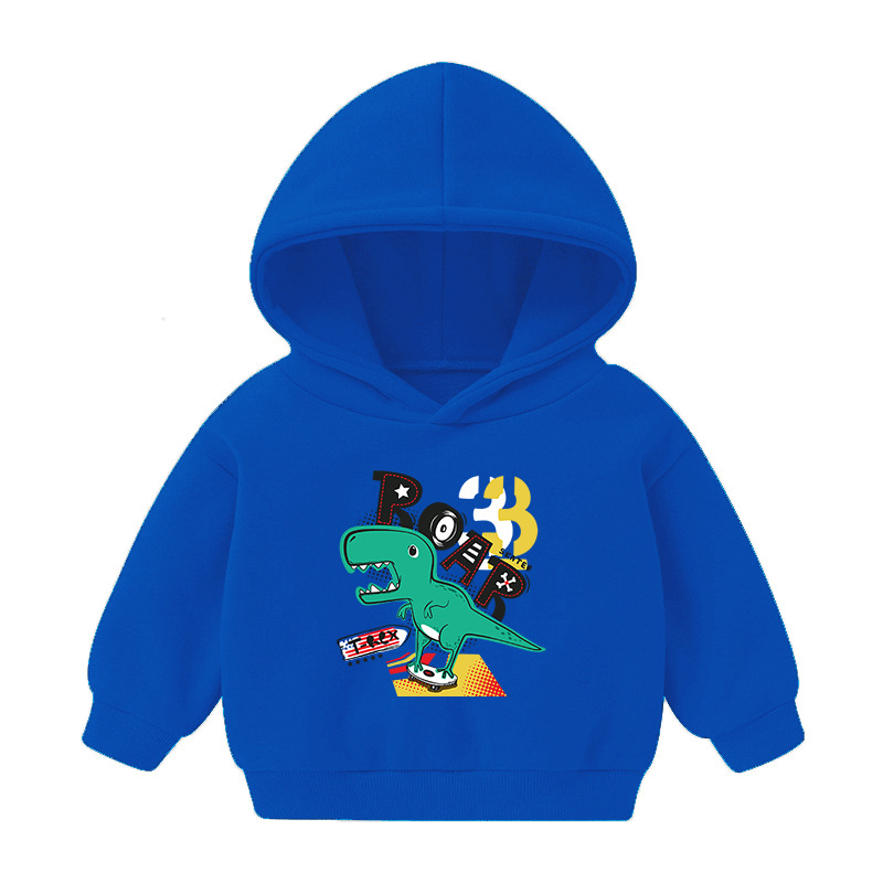 Foreign Trade Children's Wear Girls' Boys' Cute Long Sleeve Hoodies Children Fashionable Fleece-Lined Hooded Autumn Baby Clothes