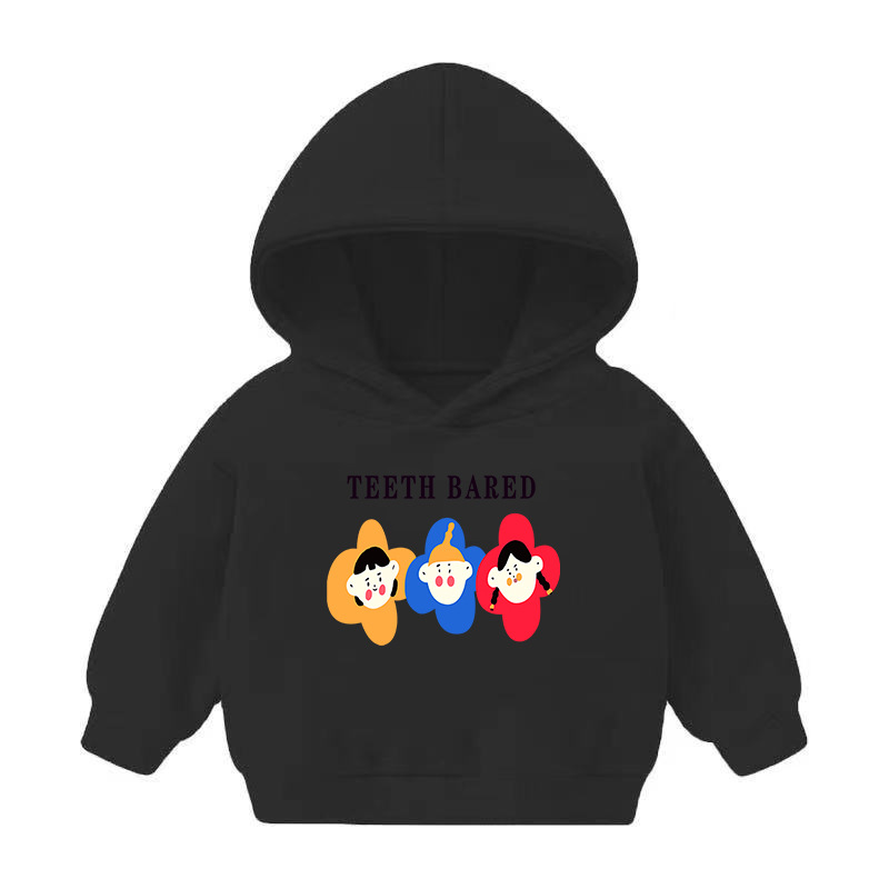 Foreign Trade Children's Wear Girls' Boys' Cute Long Sleeve Hoodies Children Fashionable Fleece-Lined Hooded Autumn Baby Clothes