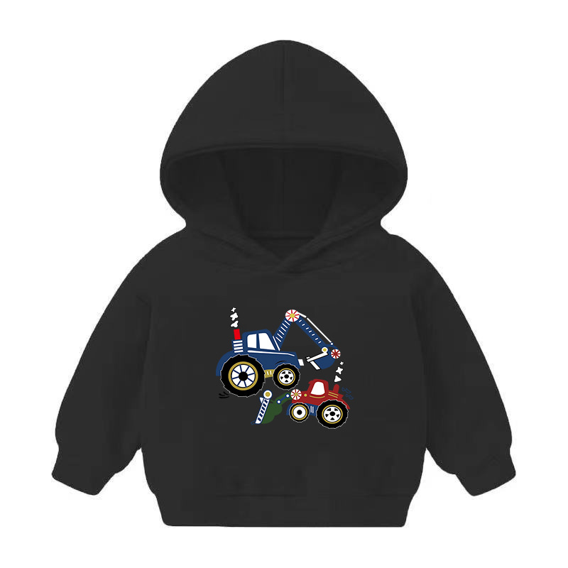 Foreign Trade Children's Wear Girls' Boys' Cute Long Sleeve Hoodies Children Fashionable Fleece-Lined Hooded Autumn Baby Clothes