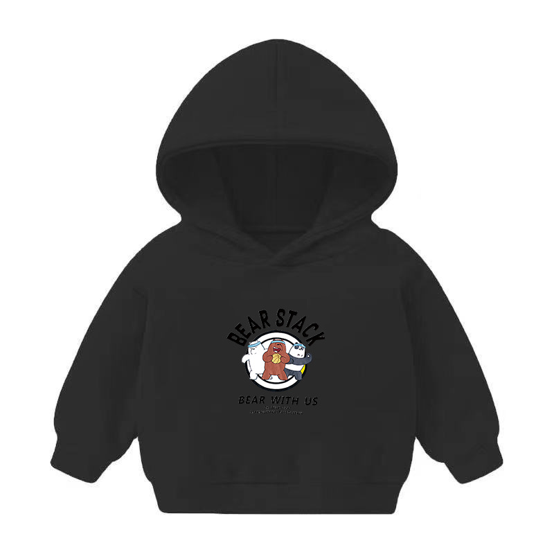 Foreign Trade Children's Wear Girls' Boys' Cute Long Sleeve Hoodies Children Fashionable Fleece-Lined Hooded Autumn Baby Clothes
