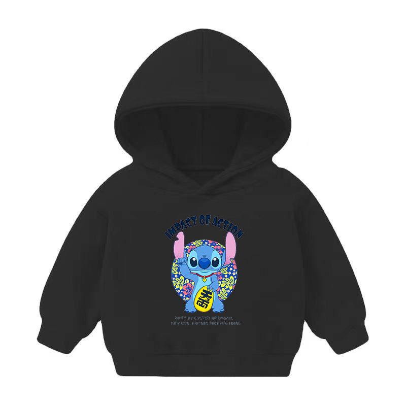 Foreign Trade Children's Wear Girls' Boys' Cute Long Sleeve Hoodies Children Fashionable Fleece-Lined Hooded Autumn Baby Clothes