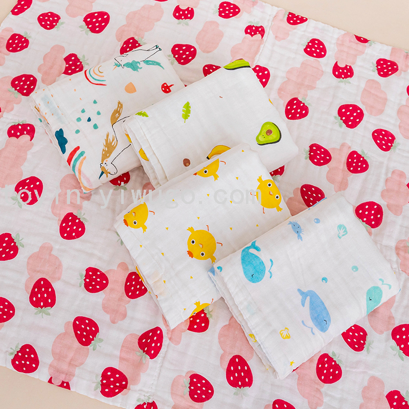 Six Layers Baby's Bath Towel Pure Cotton Gauze Super Soft Absorbent Newborn Blanket Quilt Children Towel Quilt 115*150 Six Layers Baby's Bath Towel Pure Cotton Gauze Super Soft Absorbent Newborn Blanket Quilt Children Towel Quilt 115*150
