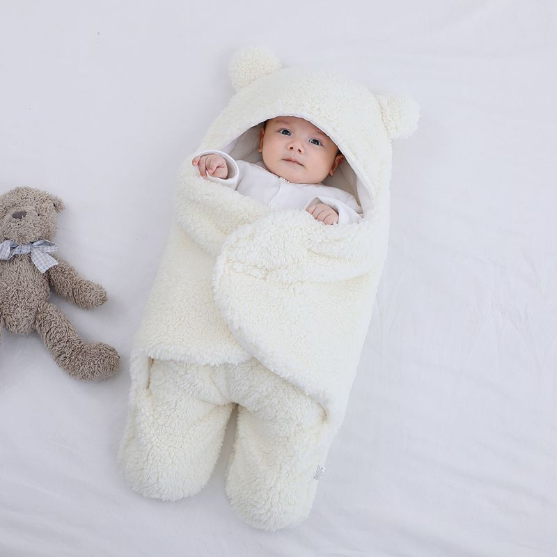 Autumn and Winter Newborn Baby Thickened Quilt Newborn Baby Anti-Startle Anti-Kick Sleeping Bag Baby&#039;s    Baby Blanket