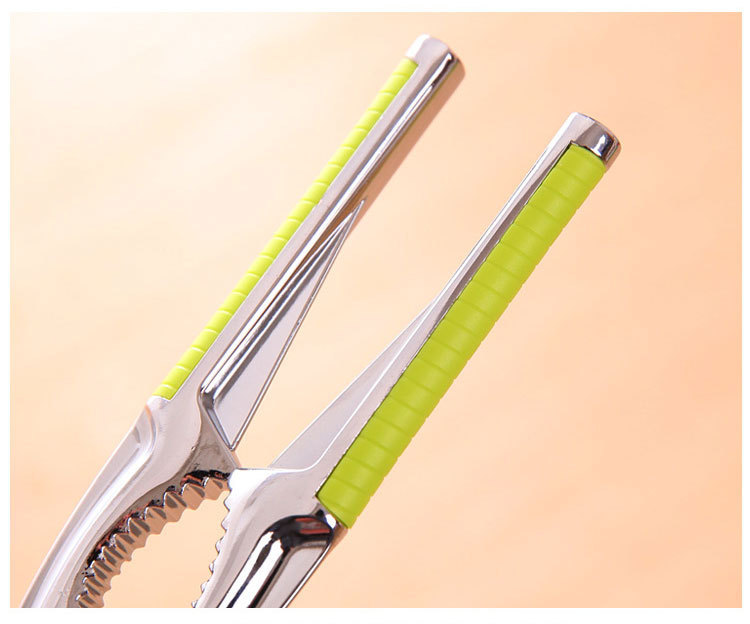 Walnut Cracker Walnut Tool Walnut Holder Multi-Function Nut Clip Peeling Siberian Hazelnut Pine Nuts Walnut Pliers Green Handle