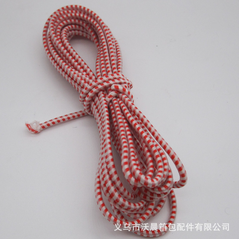 Supply Old-Fashioned round Sesame Tighten Rope Imported Rubber Band Red and White Dots Tighten Rope Children Jumping Rubber Band Rope