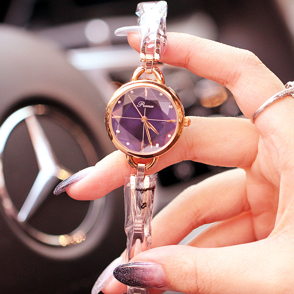 Manufacturers Supply Fashionable New Genuine Women&#039;s Watch Diamond-Embedded Small Bracelet Waterproof Imported Movement Watch