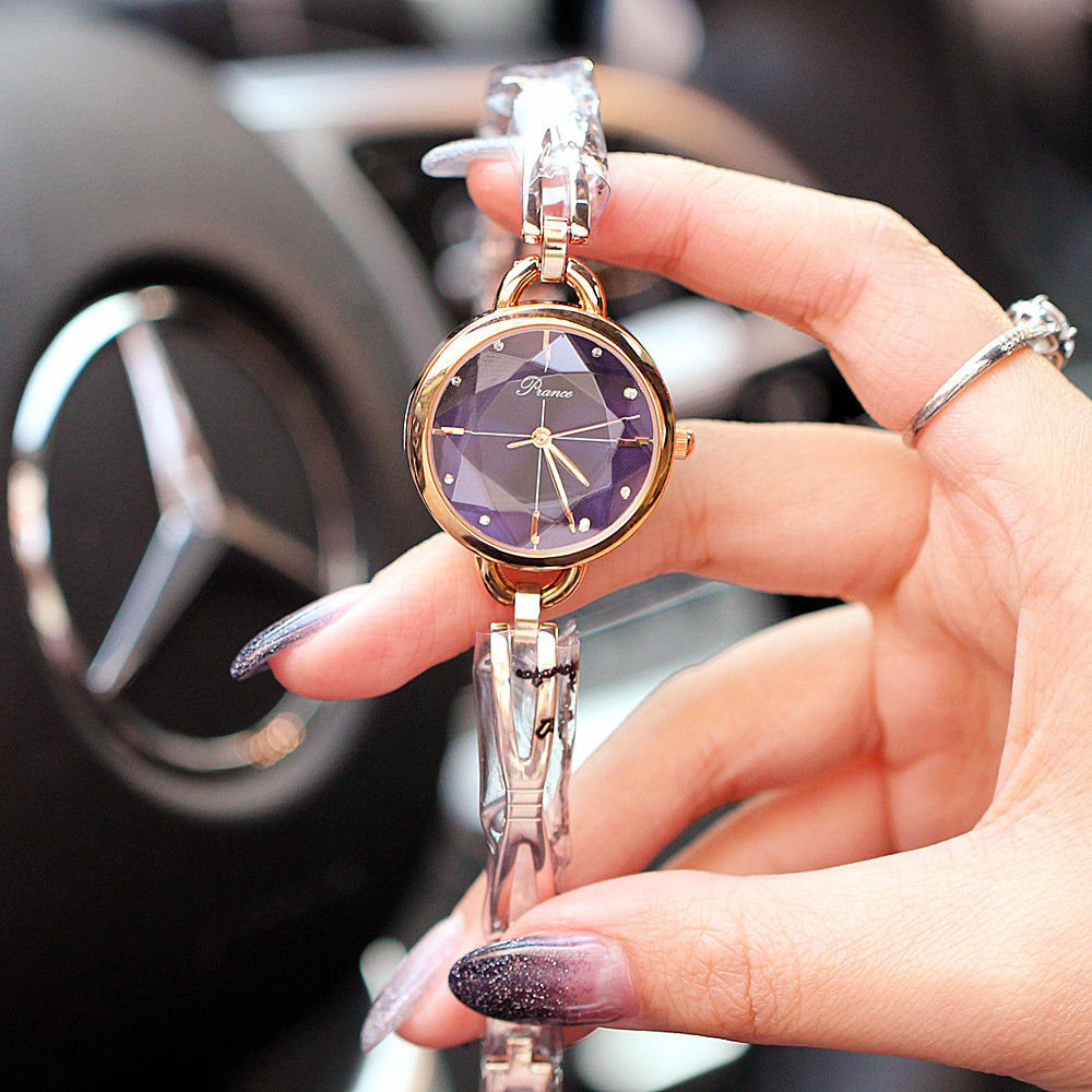 Manufacturers Supply Fashionable New Genuine Women&#039;s Watch Diamond-Embedded Small Bracelet Waterproof Imported Movement Watch