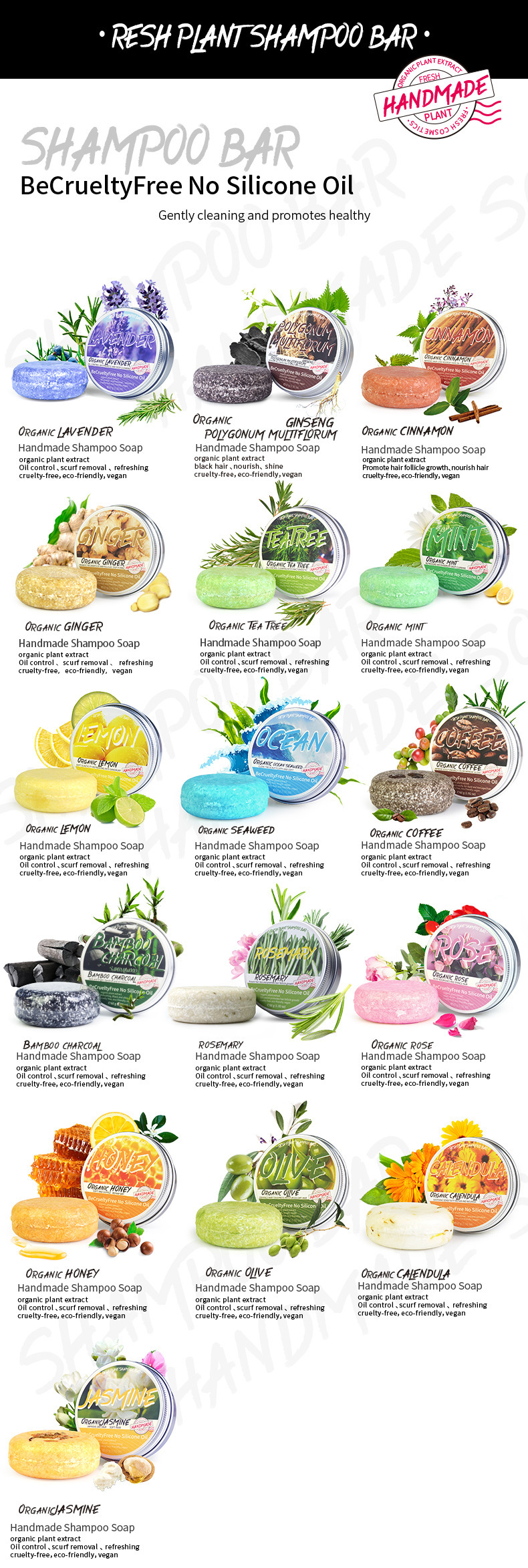 Foreign Trade Cross-Border Neutral Packaging Shampoo Soap Polygonum Multiflorum Ginseng Ginger Peppermint Soap Nourishing Soap Essential Oil Soap Soap Foreign Trade Cross-Border Neutral Packaging Shampoo Soap Polygonum Multiflorum Ginseng Ginger Peppermint Soap Nourishing Soap Essential Oil Soap Soap