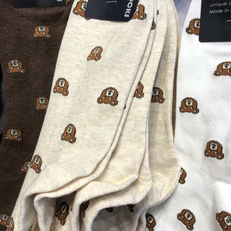 South Korea Imported Men's Cotton Socks Empole Full Bear Tube Socks Dongdaemun British Style Combed Cotton Men's Socks South Korea Imported Men's Cotton Socks Empole Full Bear Tube Socks Dongdaemun British Style Combed Cotton Men's Socks