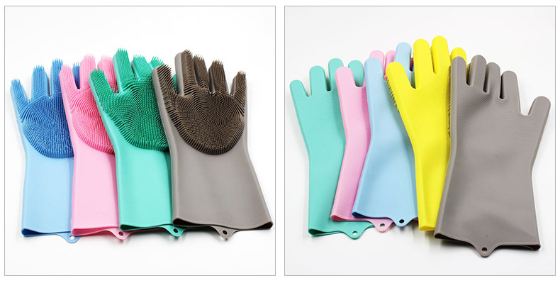 Korean Imported Magic Silicone Dishwashing Gloves Women's Waterproof Durable Cleaning Kitchen Bowl Washing Clothes Gadgets Korean Imported Magic Silicone Dishwashing Gloves Women's Waterproof Durable Cleaning Kitchen Bowl Washing Clothes Gadgets