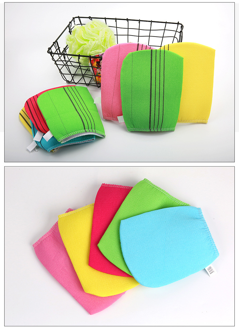 South Korea Imported Grandma Bath Towel Adult and Children Rubbing Mud Does Not Hurt Bath Gloves Labor-Saving Back Rub Bath Towel