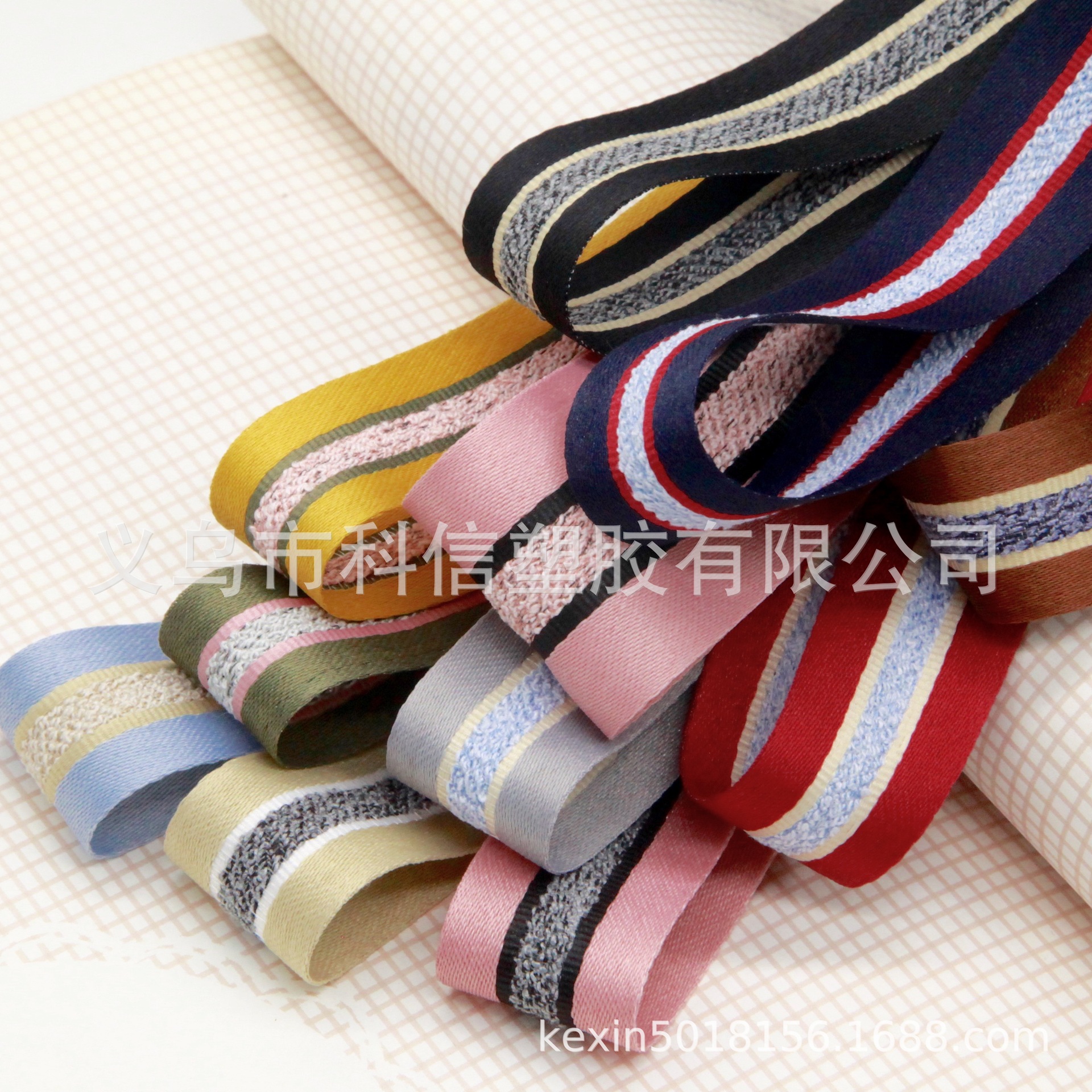 Kexin Korean Imported Ribbon Plush Striped Wide Brim Handicraft DIY Material Bowler Hat Belt Accessories Gift Box Packaging