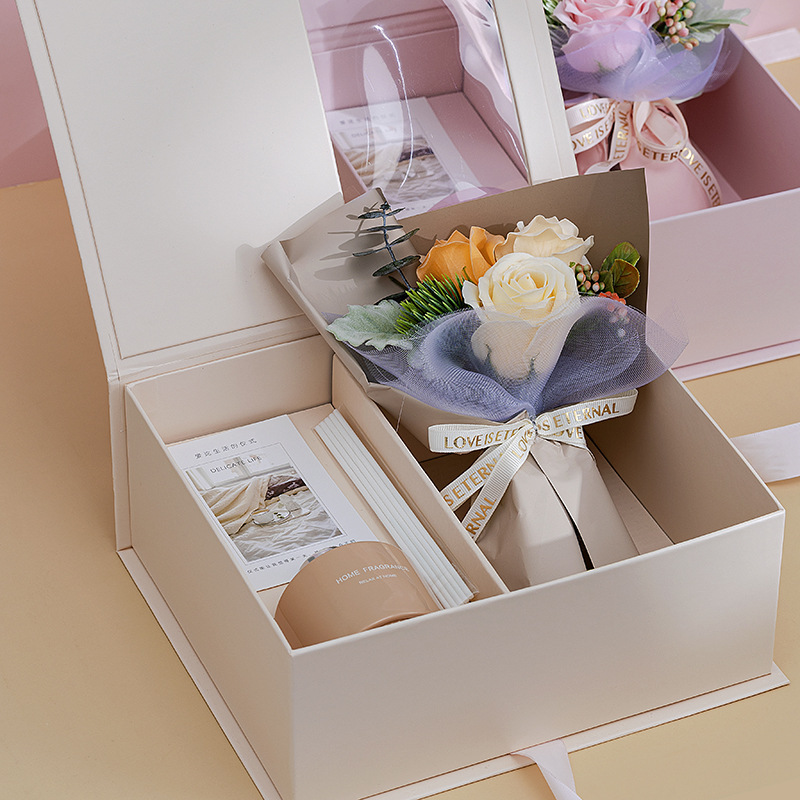 Flower Soap Flower Gift Box Valentine&#039;s Day Gift Creative Birthday Teacher&#039;s Day Gift Aromatherapy Bouquet Hand Gift