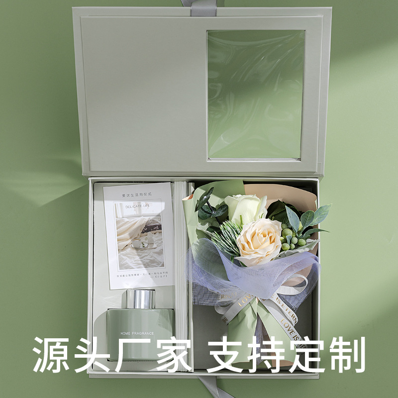 Flower Soap Flower Gift Box Valentine&#039;s Day Gift Creative Birthday Teacher&#039;s Day Gift Aromatherapy Bouquet Hand Gift