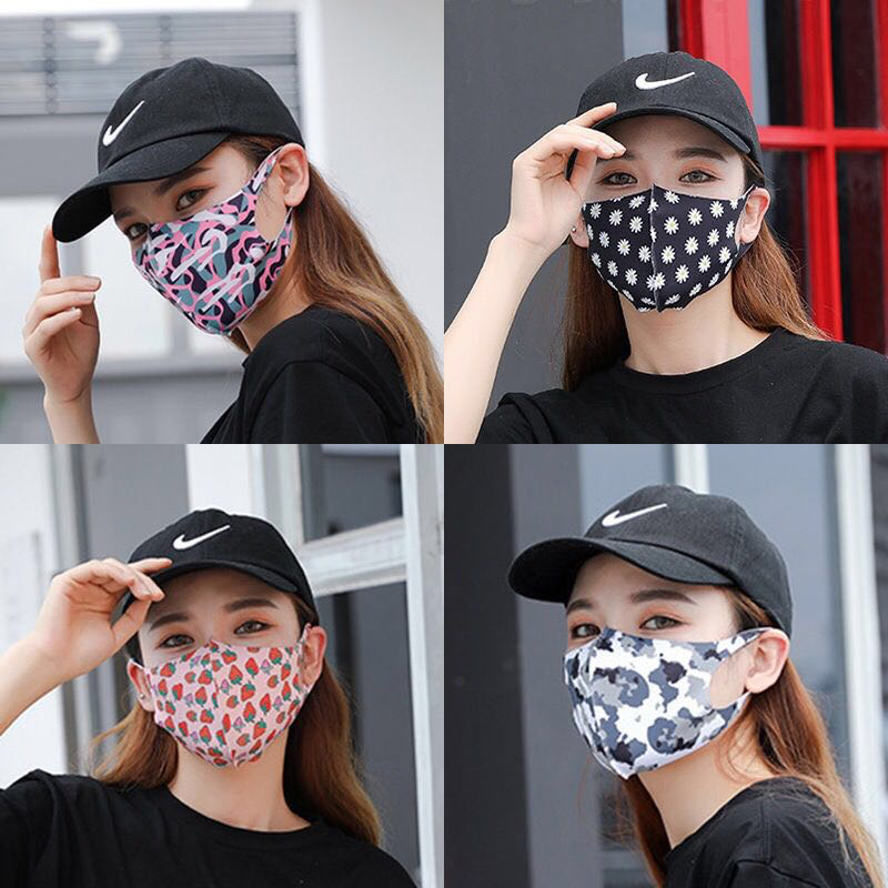 Celebrity Same Style Mask Cotton Mask Polyurethane Cotton Mask Waterproof and Sun Protection Dustproof Ice Silk Adult and Children Cotton Mask