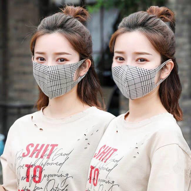 Celebrity Same Style Mask Cotton Mask Polyurethane Cotton Mask Waterproof and Sun Protection Dustproof Ice Silk Adult and Children Cotton Mask