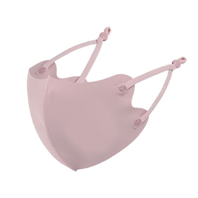 213D Black Star Same Style Children&#039;s Mask Adjustable Washable Dustproof Anti-Pink Sunscreen Ice Silk Mask Factory Direct Supply