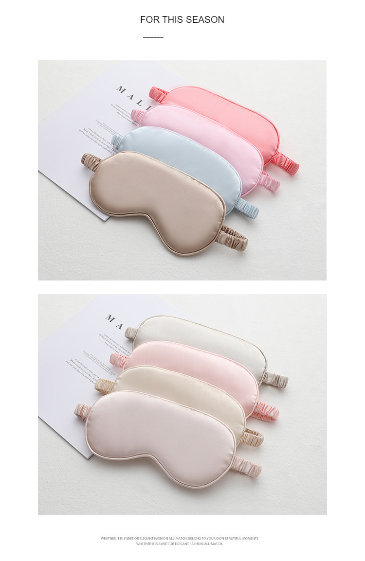 New Double-Sided Imitation Silk Sleeping Eye Mask Shading Elastic Bandage Travel Lunch Break Eye Mask Aviation Eye Shield Factory New Double-Sided Imitation Silk Sleeping Eye Mask Shading Elastic Bandage Travel Lunch Break Eye Mask Aviation Eye Shield Factory