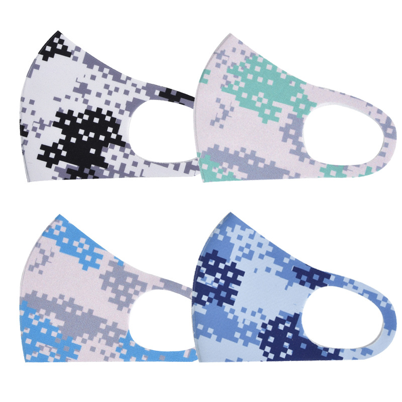 Adult Star Sun Protection for Men and Women Ice Silk Knitted Cotton Mask 3D Children's Printed Cartoon Camouflage Custom Breathable Adult Star Sun Protection for Men and Women Ice Silk Knitted Cotton Mask 3D Children's Printed Cartoon Camouflage Custom Breathable
