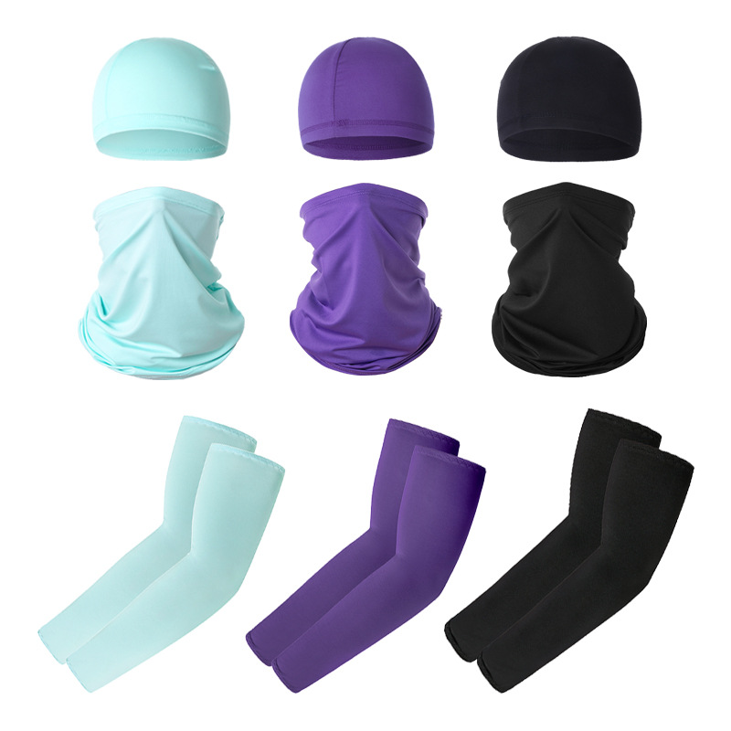 Men and Women All-Matching Sunscreen Ice Silk Sleeves Bicycle Cycling Hat Outdoor Windproof Sports Cap Multifunctional Scarf Mask