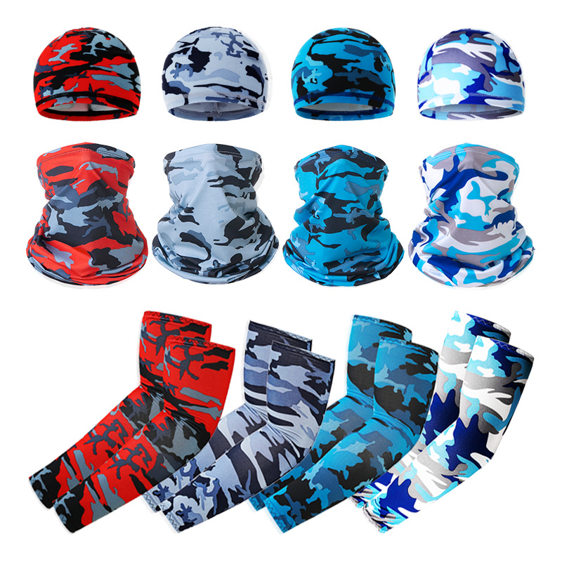 Men and Women All-Matching Sunscreen Ice Silk Sleeves Bicycle Cycling Hat Outdoor Windproof Sports Cap Multifunctional Scarf Mask