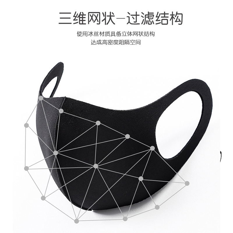 Factory Direct Sales Ice Silk Mask Space Cotton Sponge Anti-Haze Dustproof and Breathable Sunscreen Washable Cotton Cloth Mask