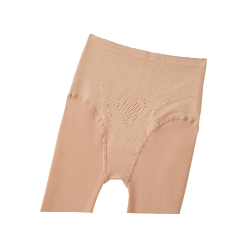 Thin Water Light Socks High Elastic Skin Color Smooth Mulberry Silk Stockings Mask Steel Wire High Waist Belly Contracting Socks Superb Fleshcolor Pantynose Pantyhose