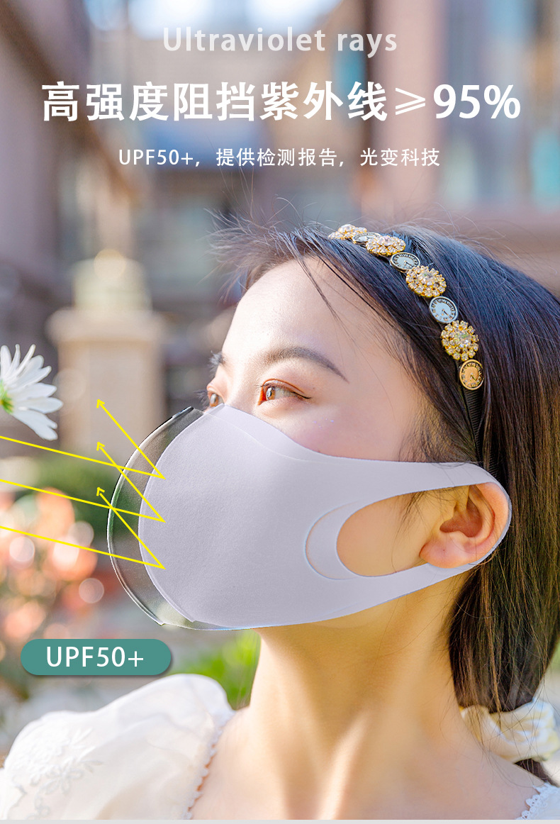 Japanese Patay Hyaluronic Acid Light-Changing Sunscreen Mask New Three-Dimensional Internet Celebrity Wholesale Washable Ice Silk Mask Japanese Patay Hyaluronic Acid Light-Changing Sunscreen Mask New Three-Dimensional Internet Celebrity Wholesale Washable Ice Silk Mask