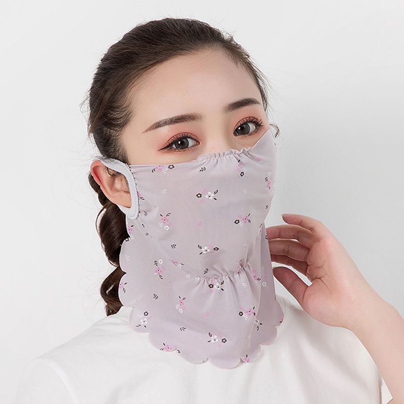 Stall Supply Sun Protection Mask Neck Protection Female Cycling Sun-Proof Breathable Ice Silk Small Floral Mask Dustproof UV Protection Stall Supply Sun Protection Mask Neck Protection Female Cycling Sun-Proof Breathable Ice Silk Small Floral Mask Dustproof UV Protection