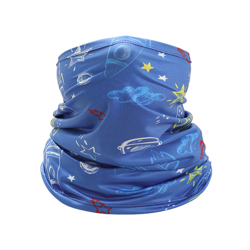 Summer Ice Silk Children&#039;s Neckerchief Outdoor Sports Digital Printing Cartoon Cycling Sunscreen Mask Multifunctional Magic Headband