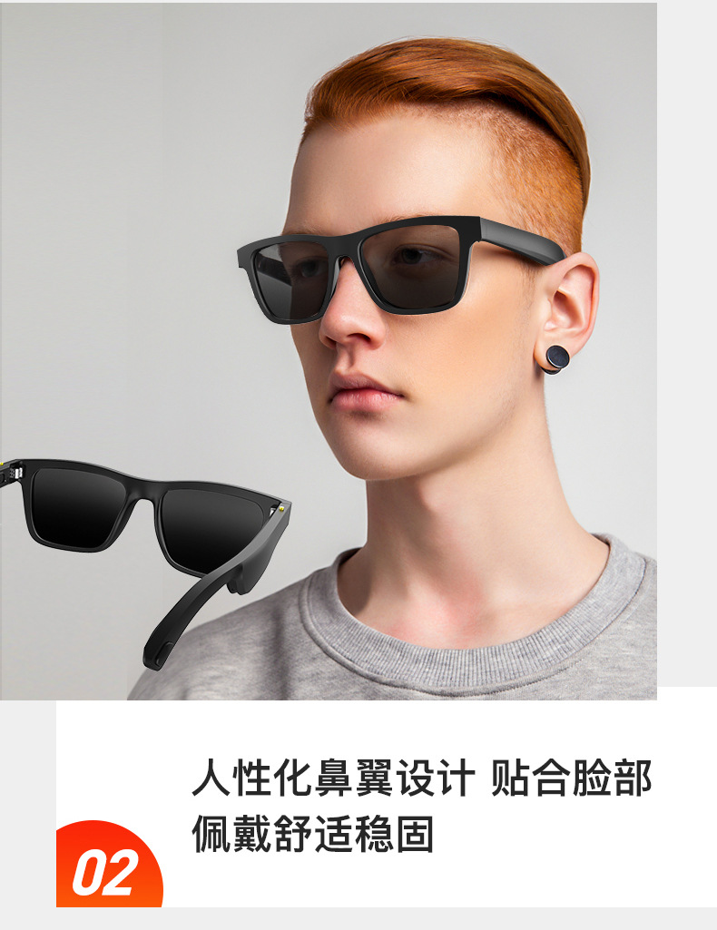 Cross-Border New Arrival Smart Glasses E10 Sunglasses Black Technology Can Call to Listen to Music Bluetooth Audio Glasses Factory Cross-Border New Arrival Smart Glasses E10 Sunglasses Black Technology Can Call to Listen to Music Bluetooth Audio Glasses Factory