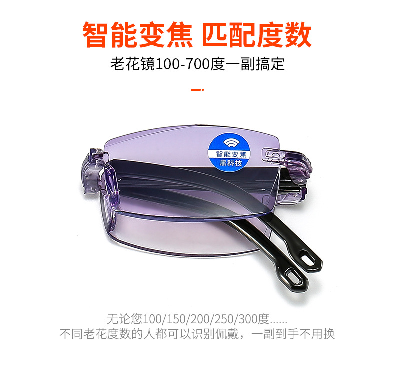 New Frameless Folding Trimming Presbyopic Glasses One-Piece Presbyopic Glasses Anti-Blue Light Presbyopic Glasses Smart Zoom Old New Frameless Folding Trimming Presbyopic Glasses One-Piece Presbyopic Glasses Anti-Blue Light Presbyopic Glasses Smart Zoom Old