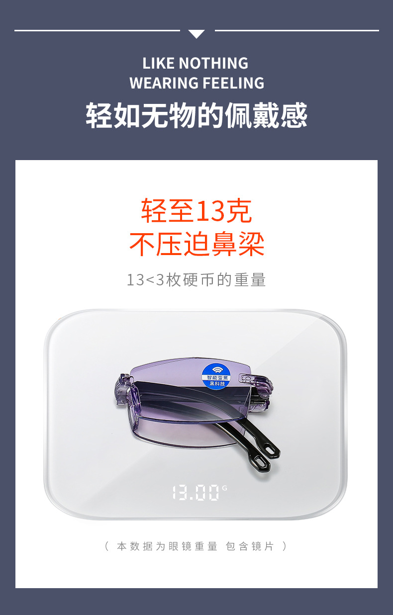 New Frameless Folding Trimming Presbyopic Glasses One-Piece Presbyopic Glasses Anti-Blue Light Presbyopic Glasses Smart Zoom Old New Frameless Folding Trimming Presbyopic Glasses One-Piece Presbyopic Glasses Anti-Blue Light Presbyopic Glasses Smart Zoom Old