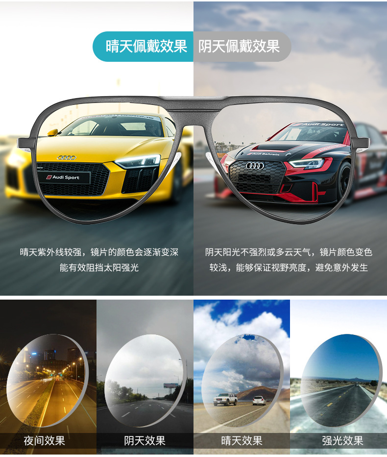 New Aluminum Magnesium Sunglasses Men 'S Fashion Aviators Sunglasses Outdoor Travel Fishing Sun Protection Glasses Smart Photochromic Glass 9828