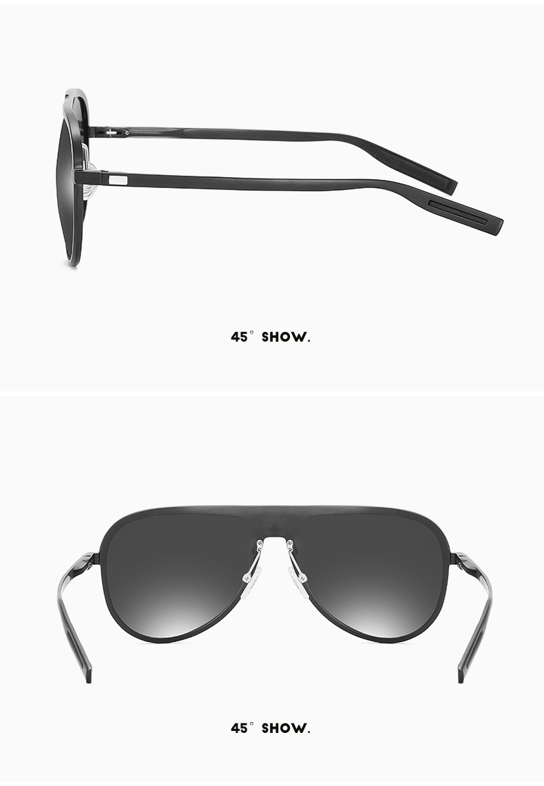 New Aluminum Magnesium Sunglasses Men 'S Fashion Aviators Sunglasses Outdoor Travel Fishing Sun Protection Glasses Smart Photochromic Glass 9828