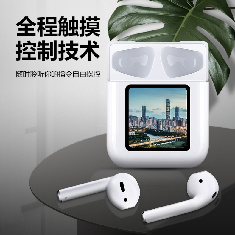 TWS Bluetooth Headset HD Digital Display LED Screen Changeable Picture Low Power Consumption Ultra-Long Life Battery Bluetooth Headset