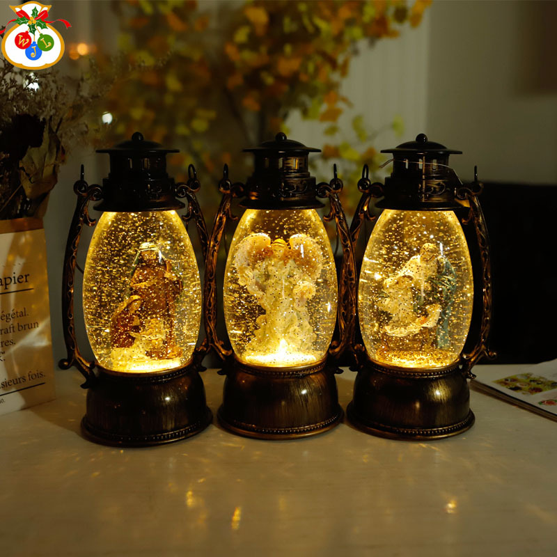 Oval Barn Lantern Led Night Light Table Lamp Creative Ambience Light Xinqite Electronic Products European-Style Decoration Birthday