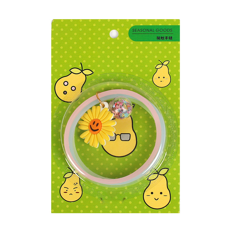 Factory Direct Sales Mosquito Repellent Bracelet Silicone Anti-Mosquito Bracelet Creative Girlish Heart Plant Essential Oil Mosquito Repellent Bracelet Wrist Ring