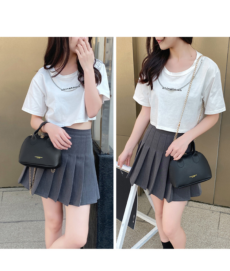Women's Bag New Diamond Plaid Pattern Cloth Bronzing Portable Chain Shell Bag Leisure Mini Mobile Phone Bag Messenger Bag