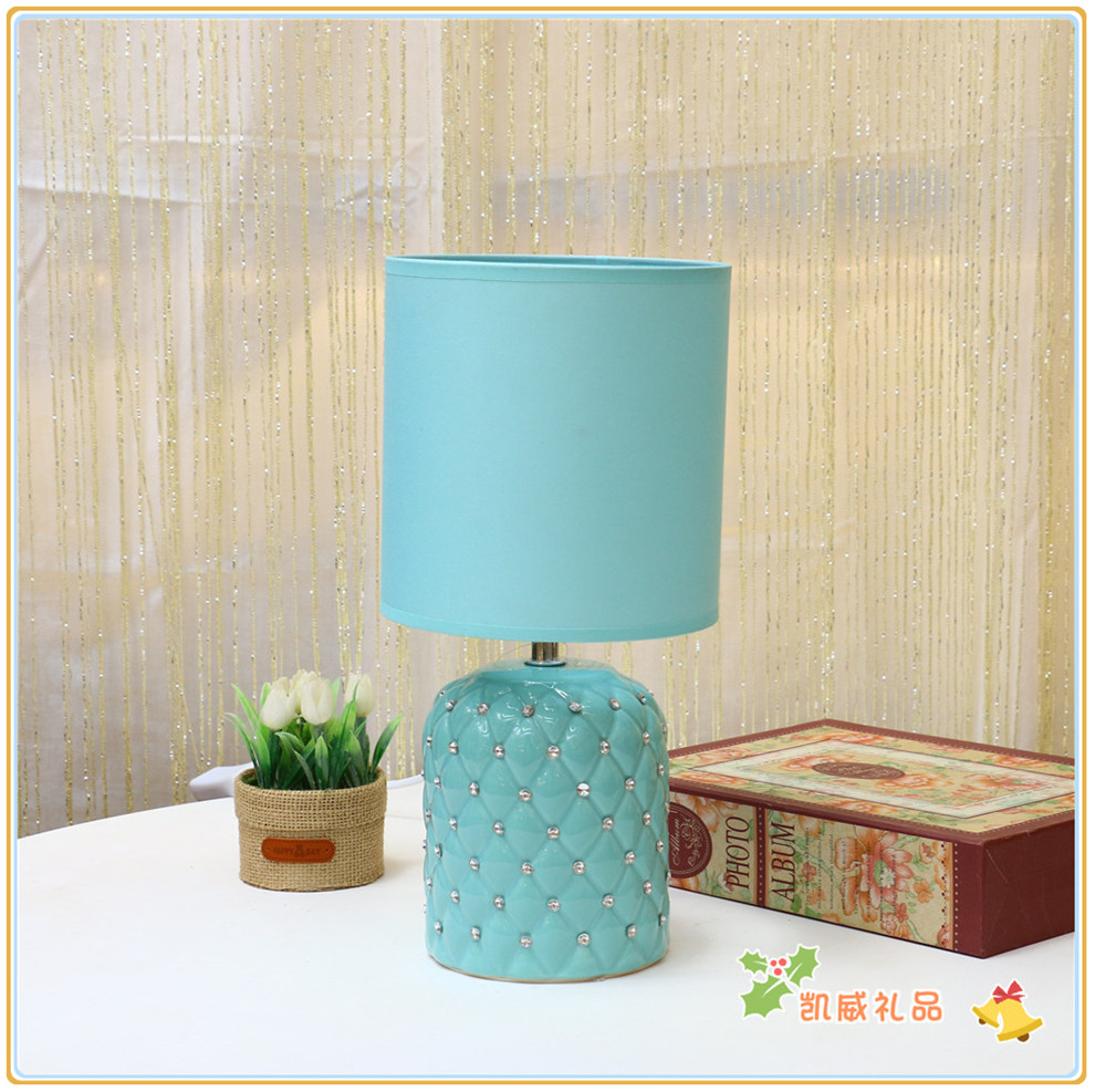 American Style Desk Lamp Bedside Lamp Bedroom Simple Ceramic Table Lamp Children's Room Student Dormitory Table Lamp