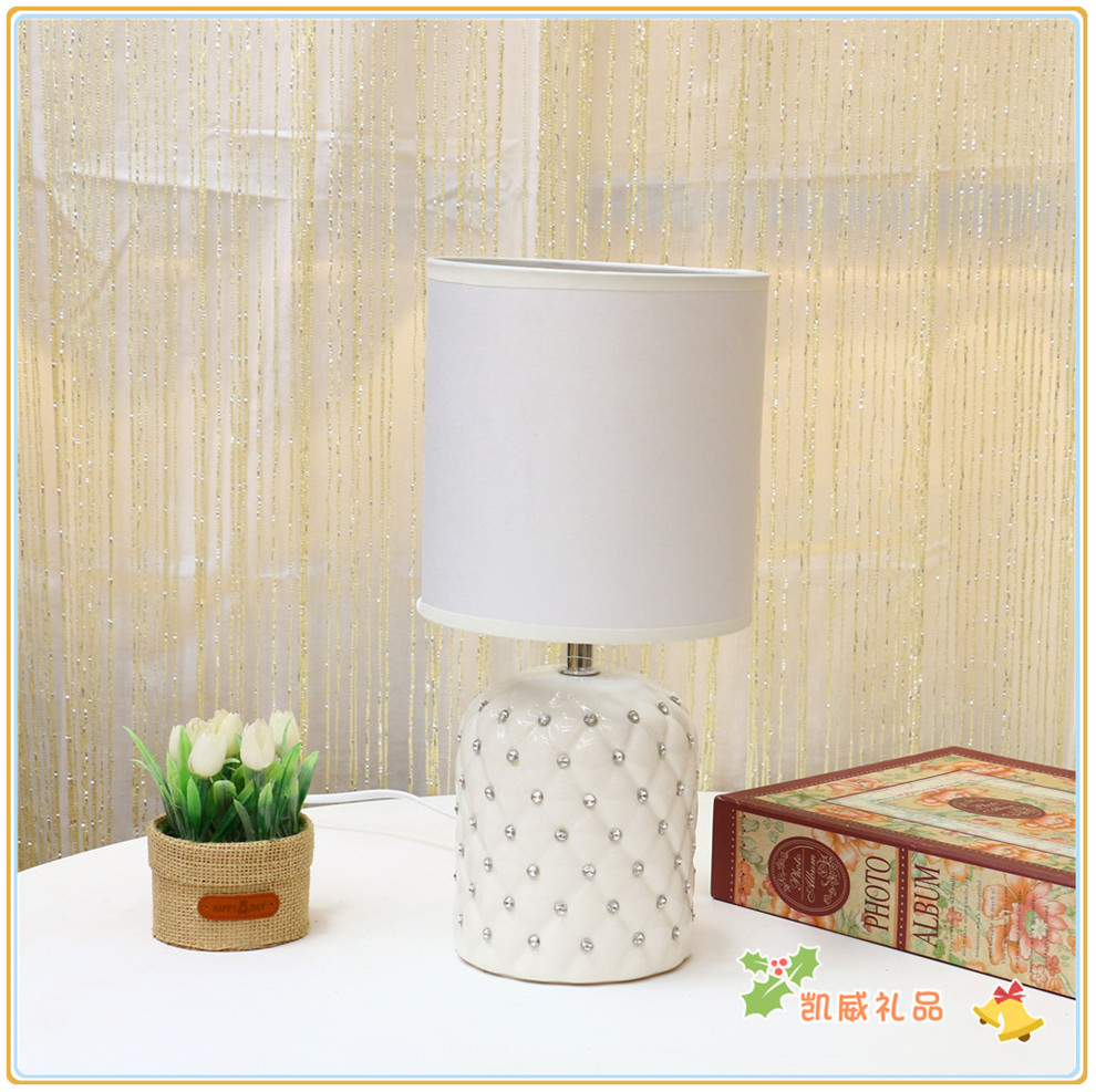 American Style Desk Lamp Bedside Lamp Bedroom Simple Ceramic Table Lamp Children's Room Student Dormitory Table Lamp