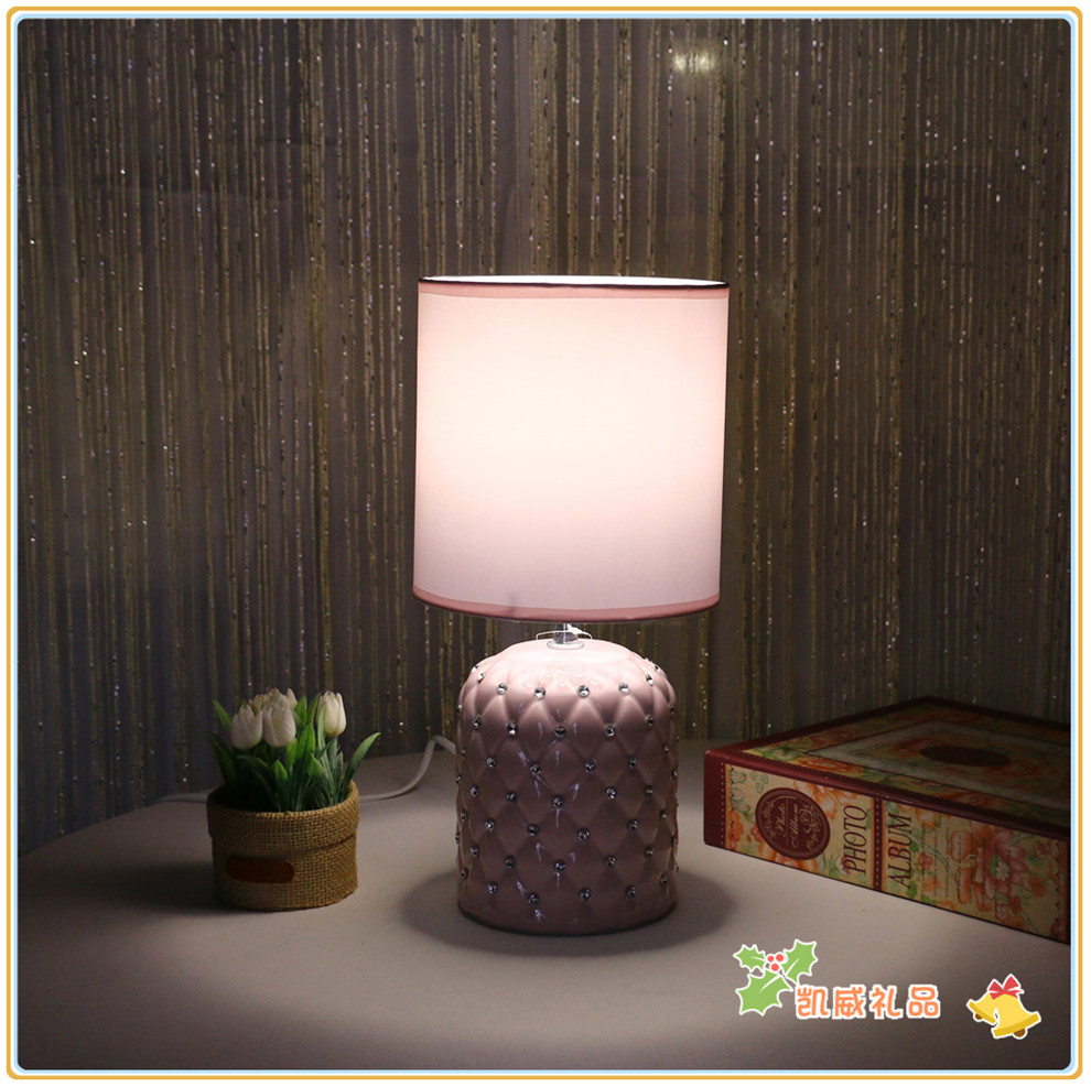 American Style Desk Lamp Bedside Lamp Bedroom Simple Ceramic Table Lamp Children's Room Student Dormitory Table Lamp