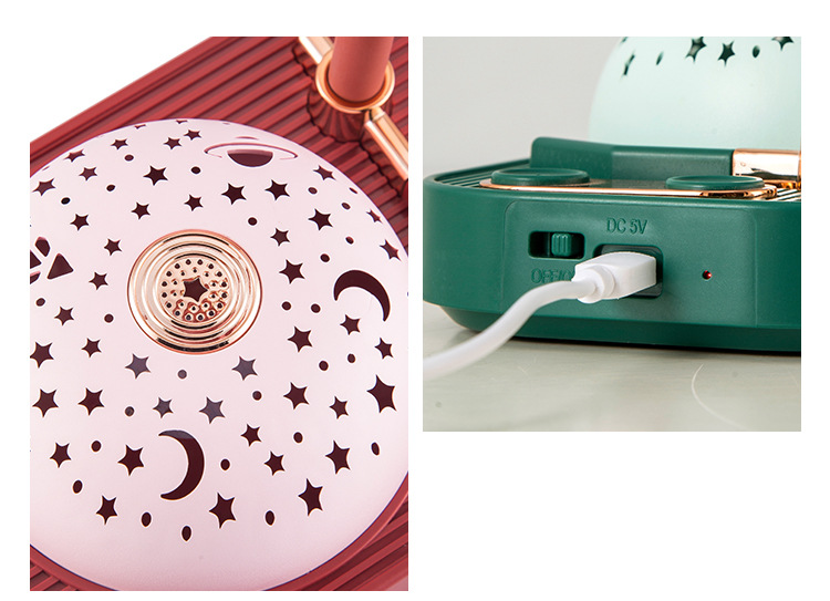 New Product Creative Retro Music Box Projection Table Lamp USB Charging Electrodeless Dimming Eye Protection Table Lamp Home Ambience Light New Product Creative Retro Music Box Projection Table Lamp USB Charging Electrodeless Dimming Eye Protection Table Lamp Home Ambience Light