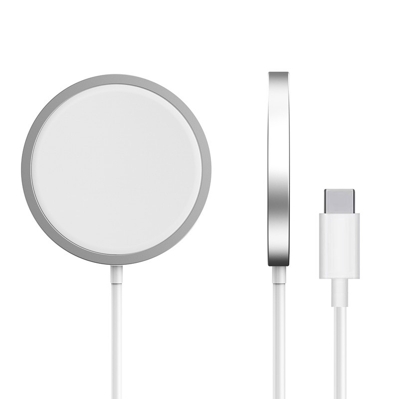 Applicable to Apple 12 Wireless Charger 15W Fast Charge MagSafe Same Type Wireless Charger Electrical Appliances Magnetic Suction Wireless Charger Electrical Appliances