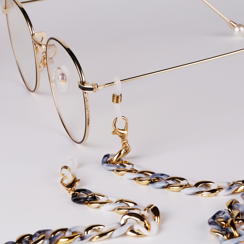 Europe and America Cross Border New Handmade Stitching Acrylic Earphone Mask Chain Fashion Necklace Multi-Purpose Accessories Eyeglasses Chain Europe and America Cross Border New Handmade Stitching Acrylic Earphone Mask Chain Fashion Necklace Multi-Purpose Accessories Eyeglasses Chain